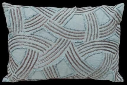 Brown Salli Embroidered Cushion Covers (14*20)